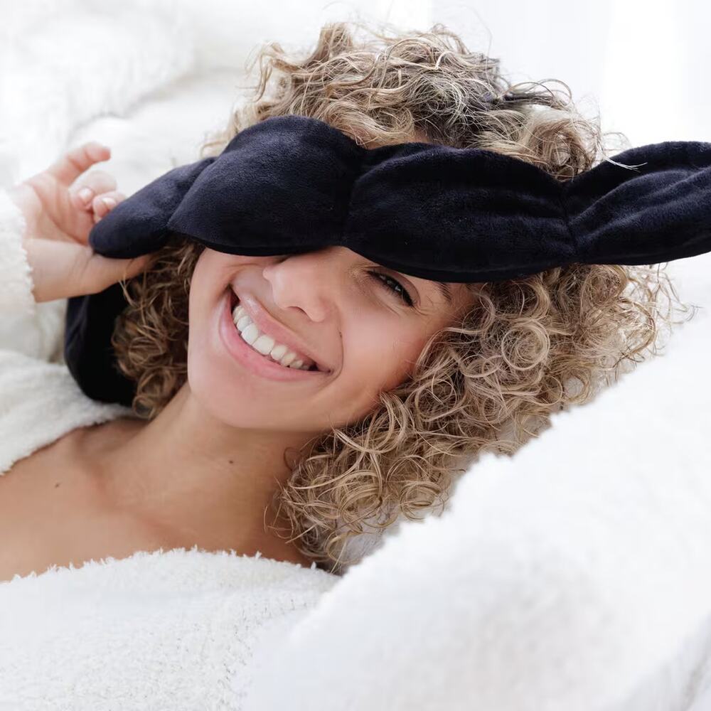 Nodpod Weighted Sleep Mask Black Eye Blanket Cooling Microfleece NEW - Picture 4 of 7